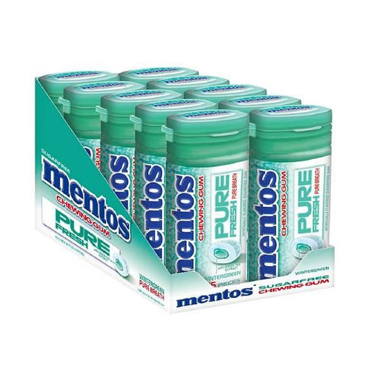 Mentos Pure Fresh Wintergreen Sugar-Free Gum 15pc Bottles (1.06oz) — pack