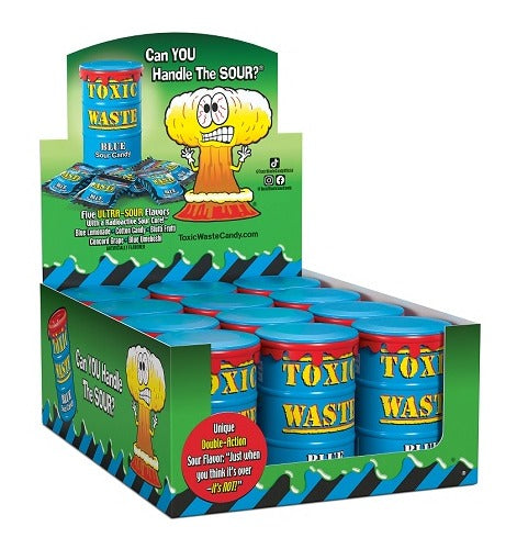 Toxic Waste Sour Candy Blue Drum 1.7oz — Box of 12