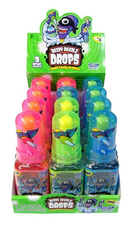 Kidsmania Dizzy Dazzle Drops Liquid Candy 2.47oz — Box of 12