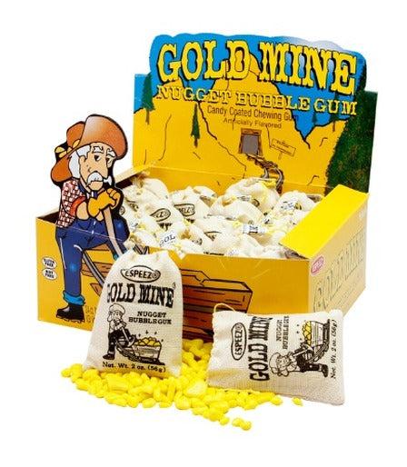 Gold Mine Nugget Bubble Gum 2oz — Box of 24