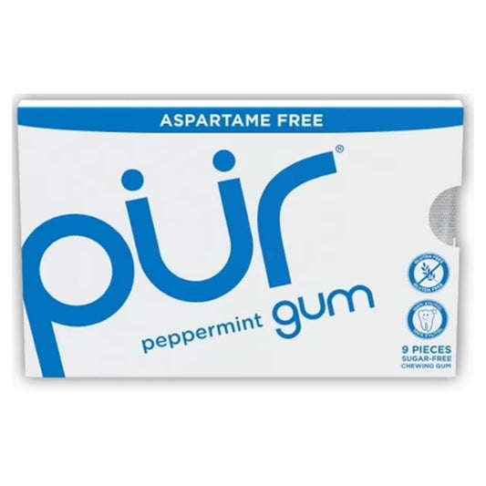 PUR Gum Peppermint 9pc 12ct — full package