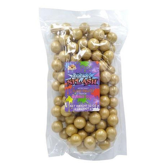Color Splash Gumballs 1" Gold Pearl 2lb — full package