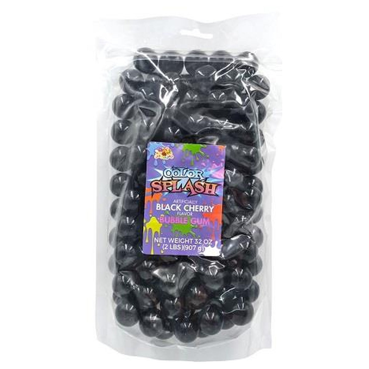 Color Splash Gumballs 1" Black 2lb — full package