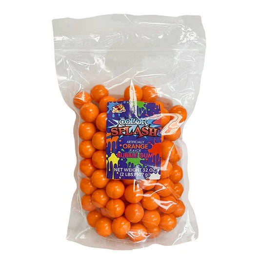 Color Splash Gumballs 1" Orange 2lb — full package