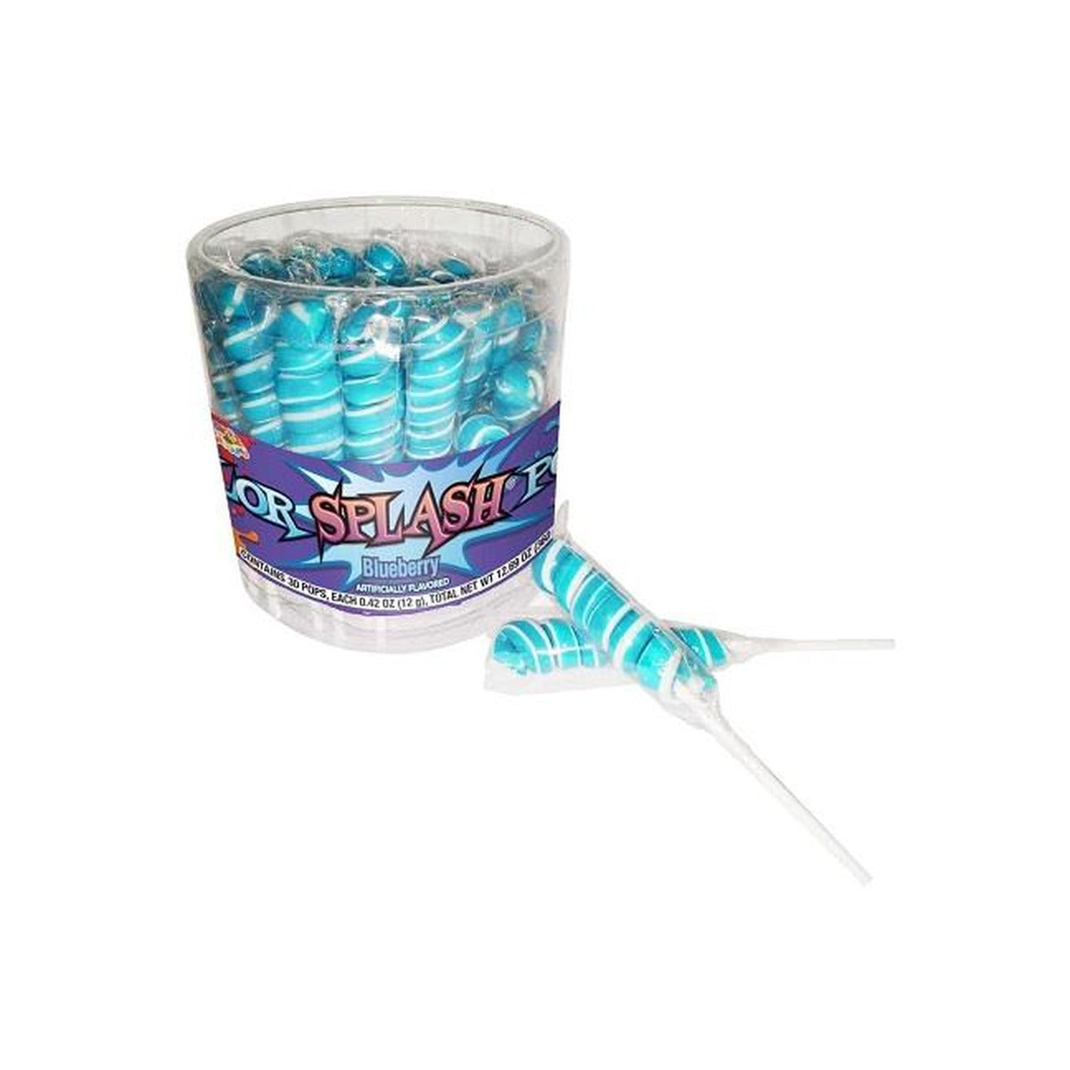 Color Splash Pops Blueberry 0.42oz 30ct Tub — full package