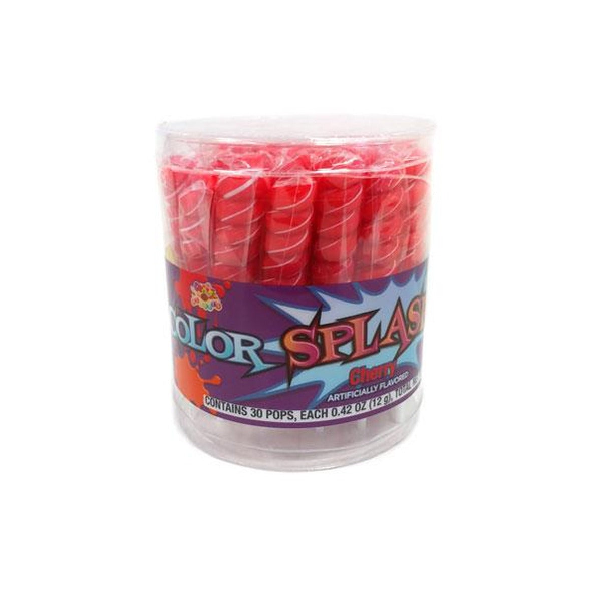 Color Splash Pops Cherry 0.42oz 30ct Tub — full package