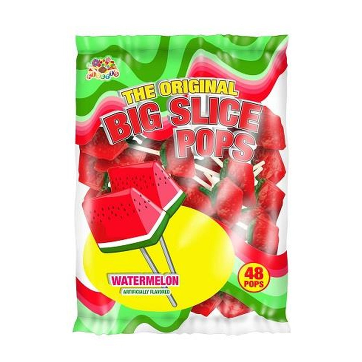 Albert's Big Slice Pops Watermelon 48ct Bag — full package