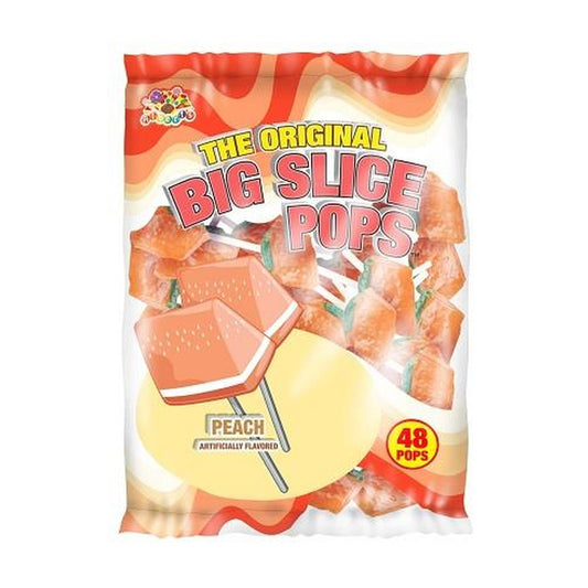 Albert's Big Slice Pops Peach 48ct Bag — full package