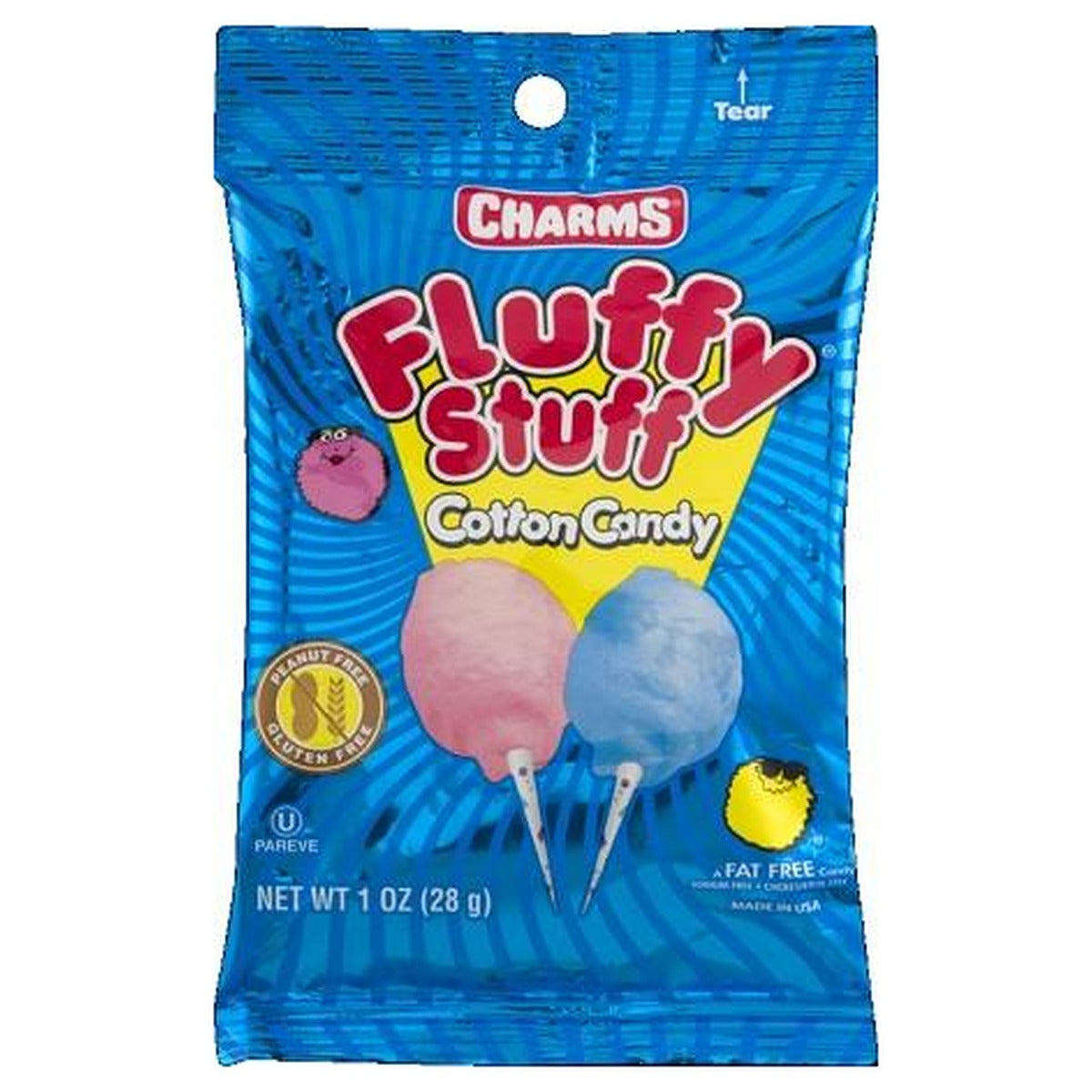 Charms Fluffy Stuff Cotton Candy 1oz — full package