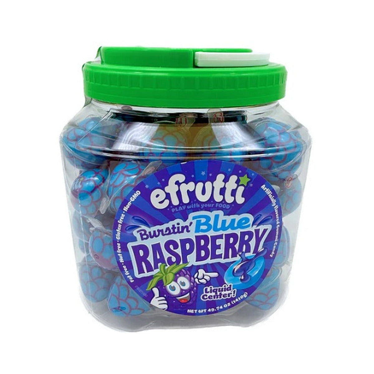 e.frutti Blue Raspberry Gummi Tub 75ct — full package