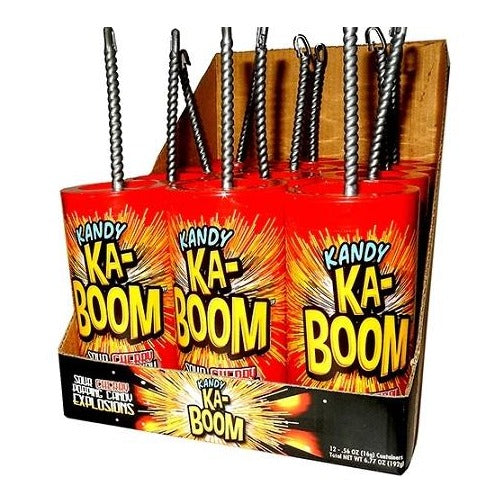 Kandy Ka-Boom Sour Cherry Popping Candy 0.56oz — Box of 12