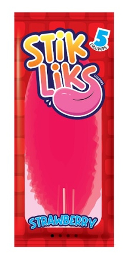 Stik Liks Strawberry Lollipops 1.76oz — Box of 15
