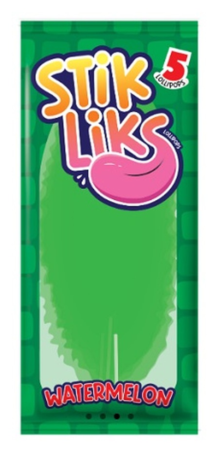 Stik Liks Watermelon Lollipops 1.76oz — Box of 15