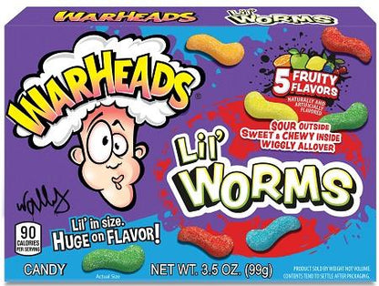 Warheads Lil' Worms 3.5oz Boxes — Case of 12 — Capital pack shot