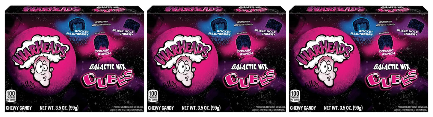 Warheads Galactic Cubes 3.5oz Boxes — 3-Pack
