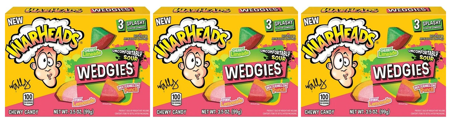 Warheads Wedgies 3.5oz Boxes — 3-Pack