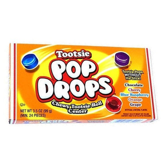 Tootsie Pop Drops 3.5oz Theater Box pack — full package