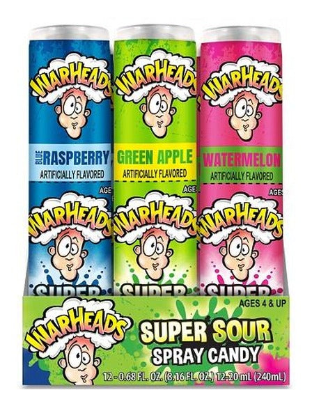 Warheads Spray Candy 0.68oz — Box of 12