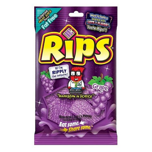 Rips Bites Grape 4oz Peg Bag pack — full package