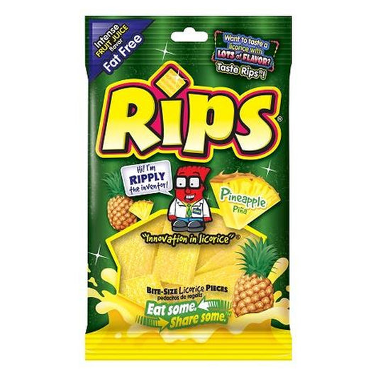 Rips Bites Pineapple 4oz Peg Bag pack — full package