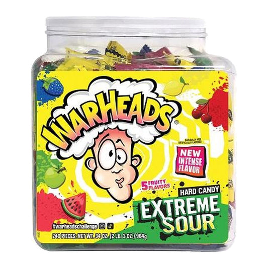 Warheads Extreme Sour Hard Candy Tub 240ct pack