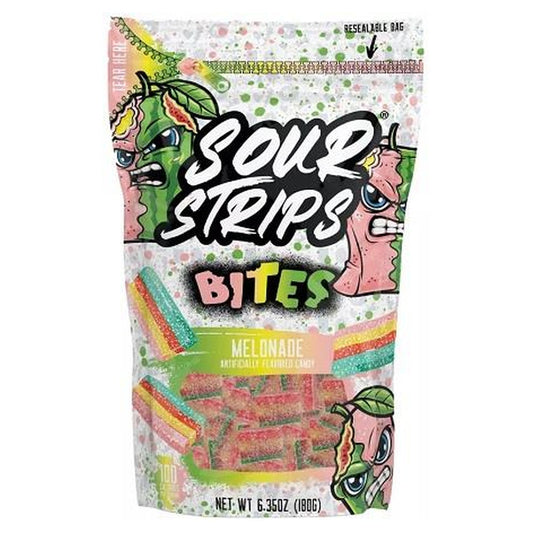 Sour Strips Bites Melonade 6.35oz Peg Bag pack — full package