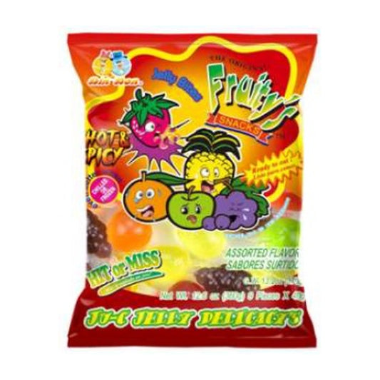 Din Don Fruity's Ju-C Jelly Bites Hot & Spicy 13oz pack — full package