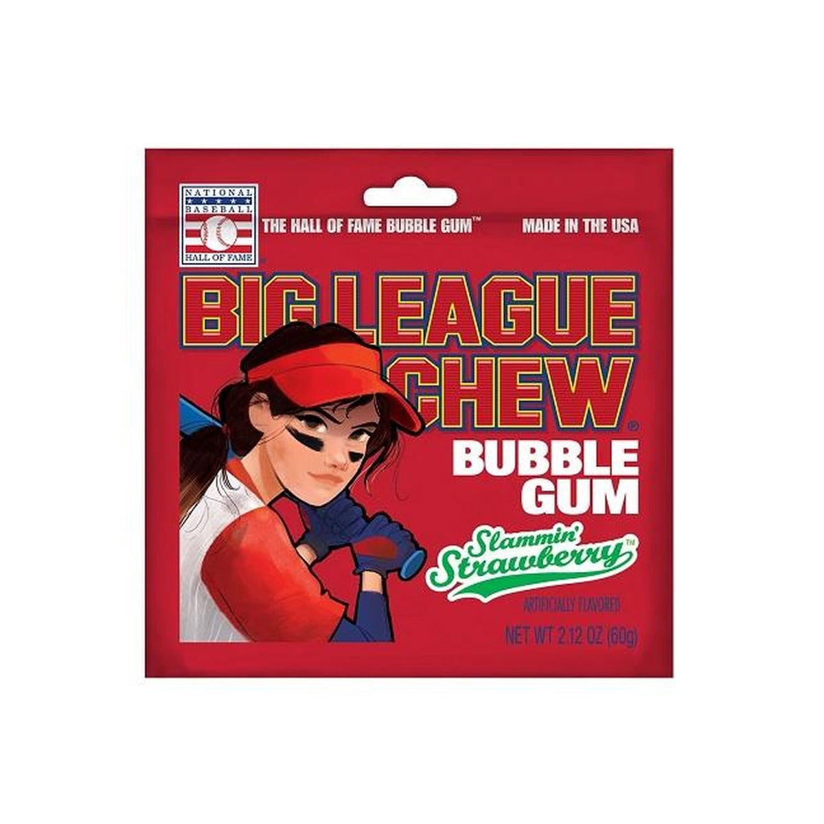 Big League Chew Strawberry 2.12oz — full package