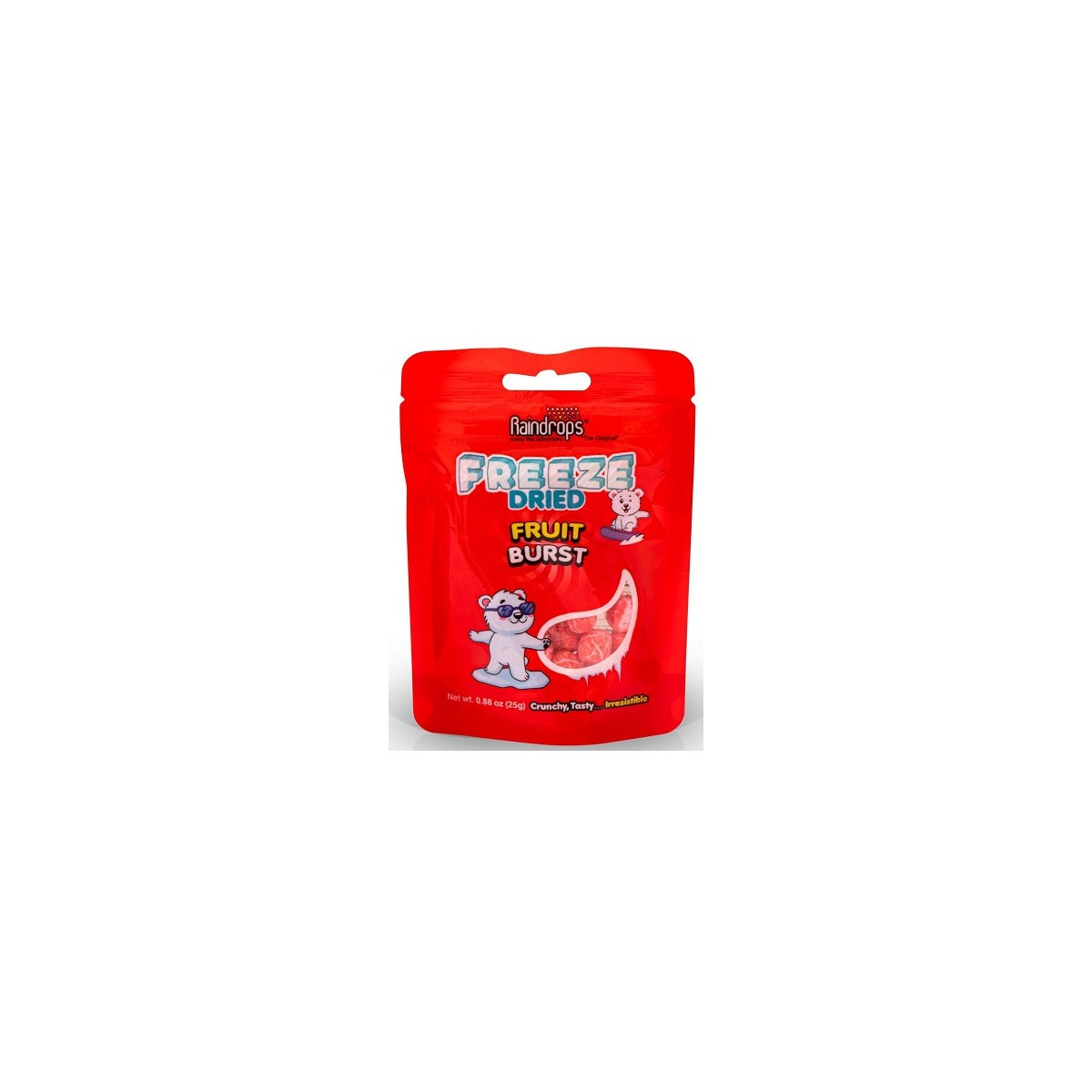 Raindrops Freeze Dried Fruit Burst 0.88oz pack — full package