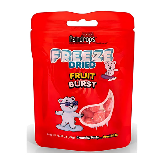 Raindrops Freeze Dried Fruit Burst 0.88oz pack — full package