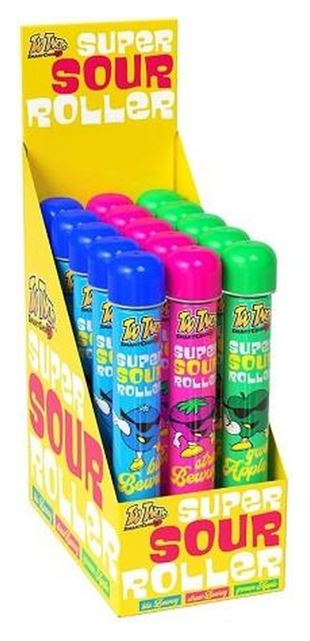 Too Tarts Sour Super Roller Candy 3.5oz — Box of 15