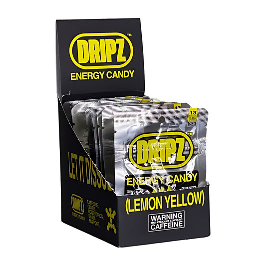 Dripz Energy Candy Lemon Yellow 13ct pack — full package