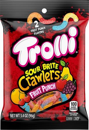 Trolli Sour Brite Crawlers Fruit Punch 3.4oz Bags — pack