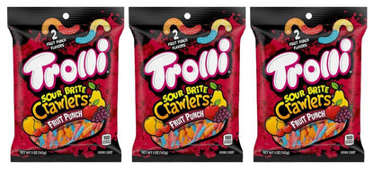 Trolli Sour Brite Crawlers Fruit Punch 5oz Bags — 3-Pack