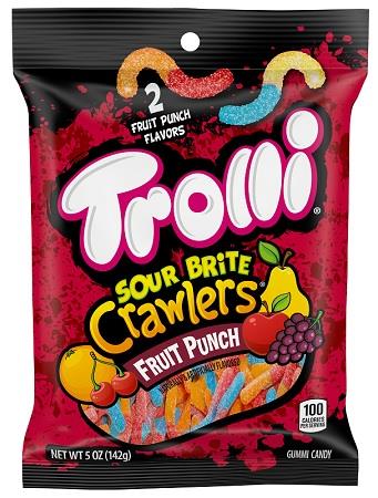 Trolli Sour Brite Crawlers Fruit Punch 5oz Bags — pack