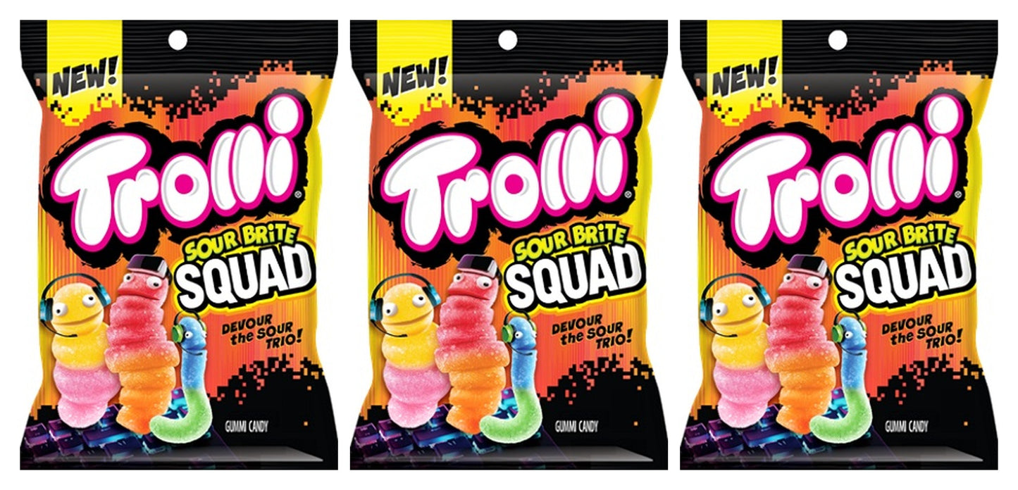 Trolli Sour Brite Squad 4.25oz Bags — 3-Pack