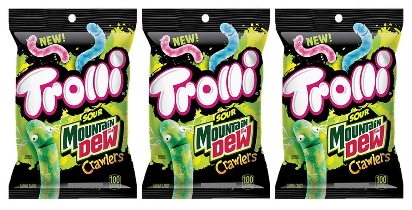 Trolli Sour Mountain Dew 4.25oz Bags — 3-Pack
