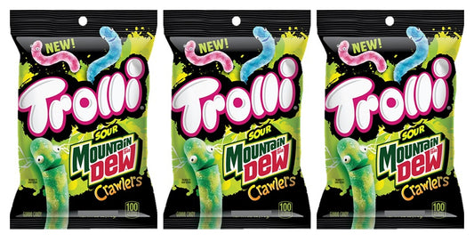 Trolli Sour Mountain Dew 4.25oz Bags — 3-Pack