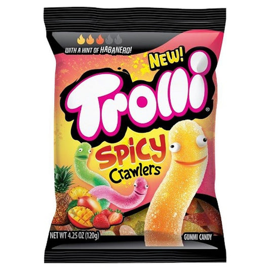 Trolli Spicy Crawlers 4.25oz Limited Edition Peg Bag pack — full package