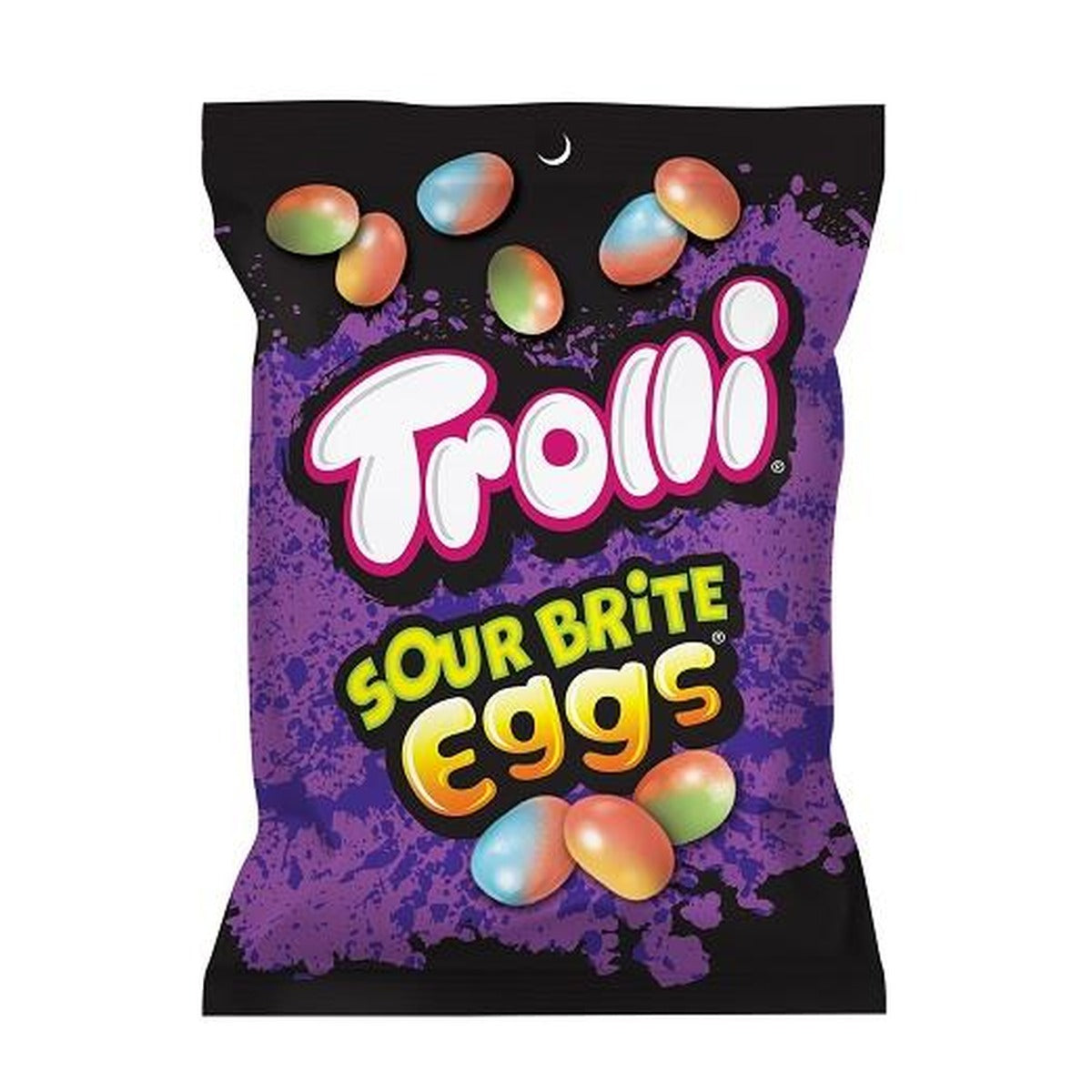 Trolli Sour Brite Eggs 4oz Peg Bag pack — full package