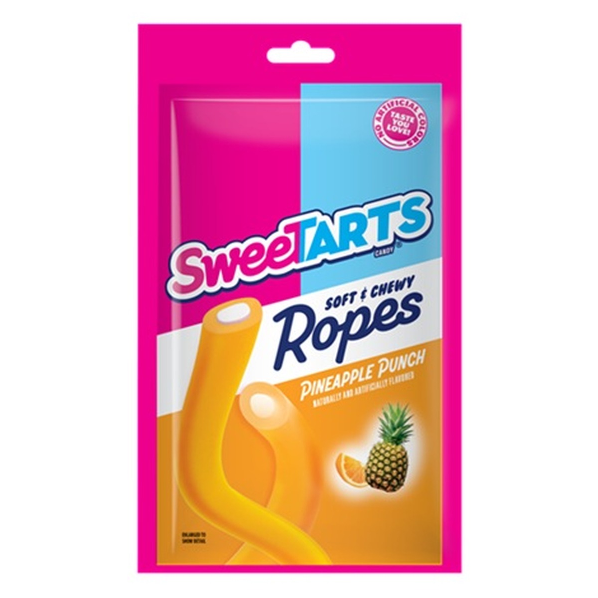 SweeTarts Rope Pineapple Punch 5oz Peg Bag pack — full package