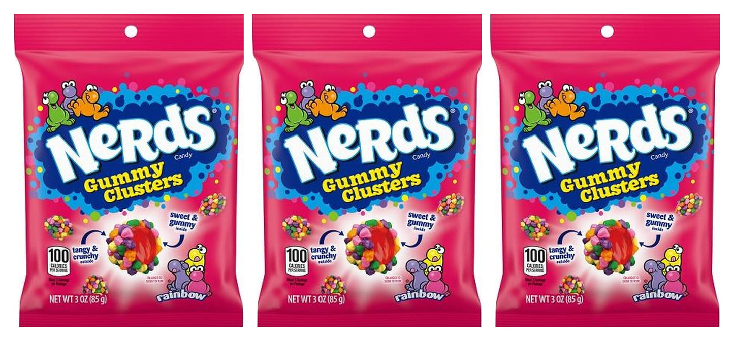 Nerds Gummy Clusters 3oz Peg Bags — 3-Pack
