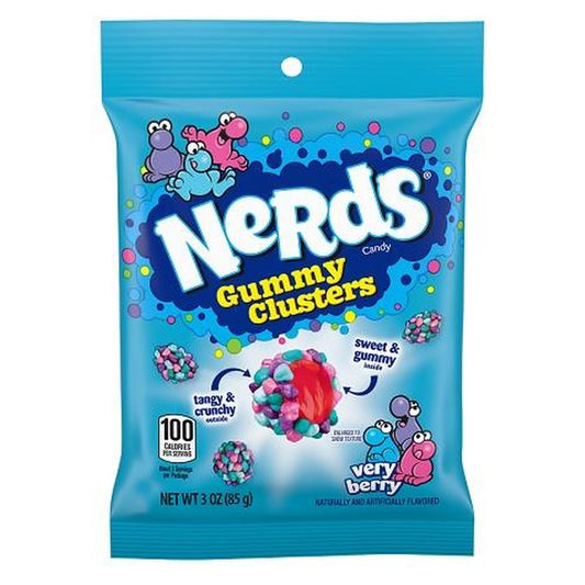 Nerds Gummy Clusters Very Berry 3oz Peg Bag pack — full package