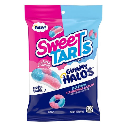 SweeTARTS Gummy Halos 6oz Peg Bag pack — full package