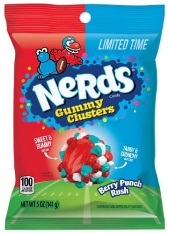 Nerds Gummy Clusters Berry Punch Rush 5oz Peg Bags — pack