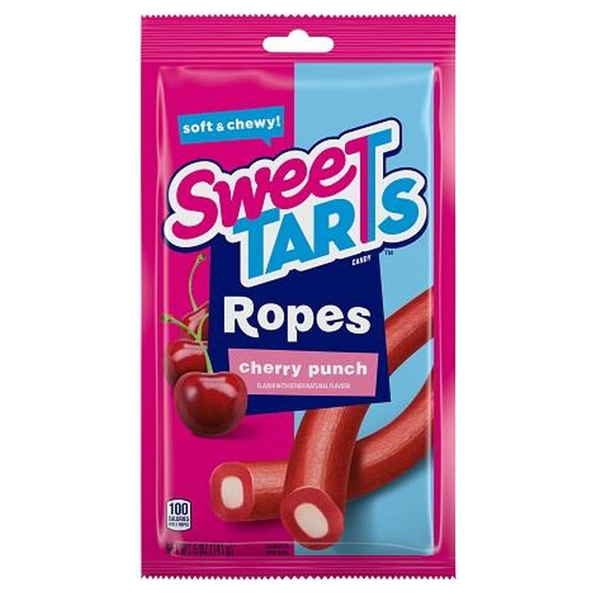 SweeTARTS Ropes Cherry Punch 5oz Peg Bag pack — full package