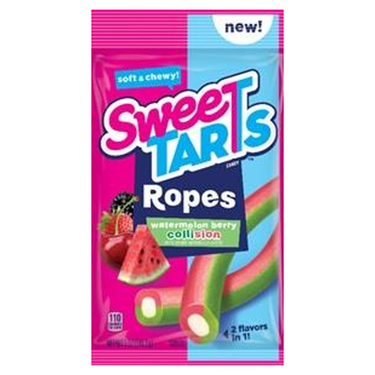 SweeTARTS Ropes Watermelon Berry 5oz Peg Bag pack — full package