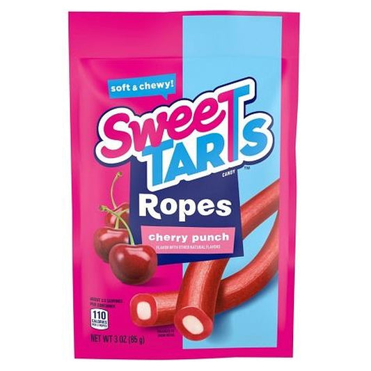SweeTARTS Ropes Cherry Punch 3oz Peg Bag pack — full package