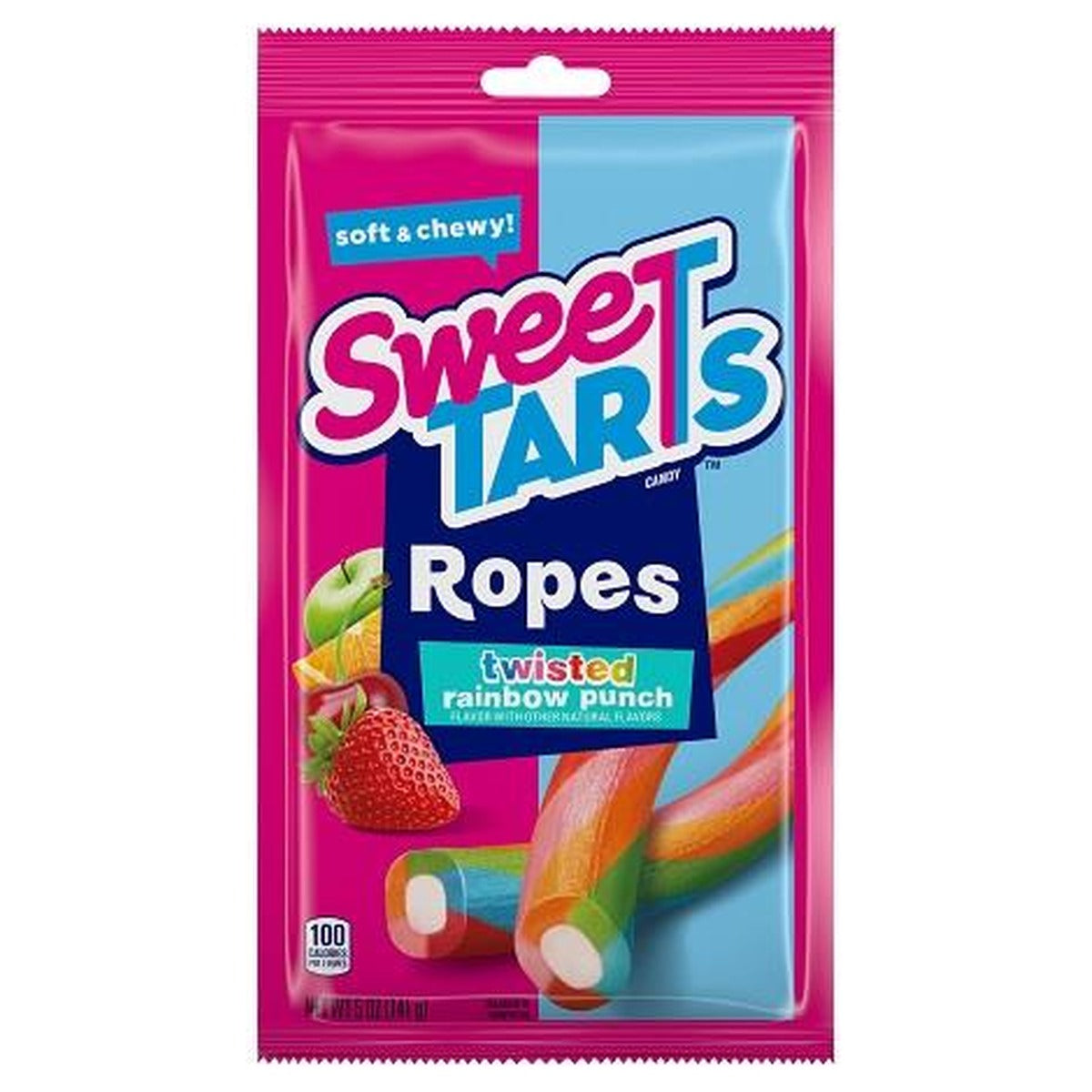 SweeTARTS Rope Twisted Rainbow Peg Bag 5oz pack — full package