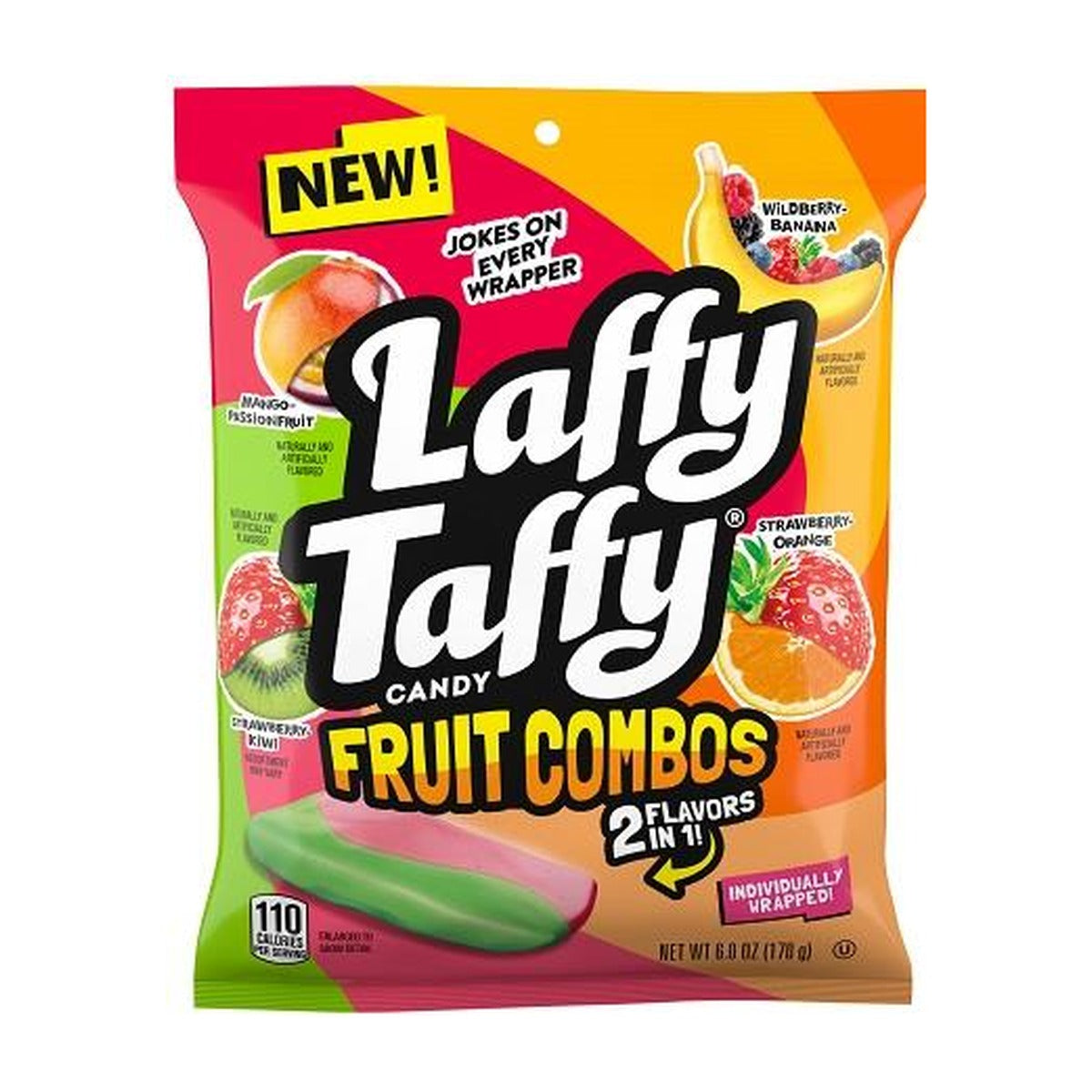 Laffy Taffy Fruit Combos Peg Bag 6oz pack — full package